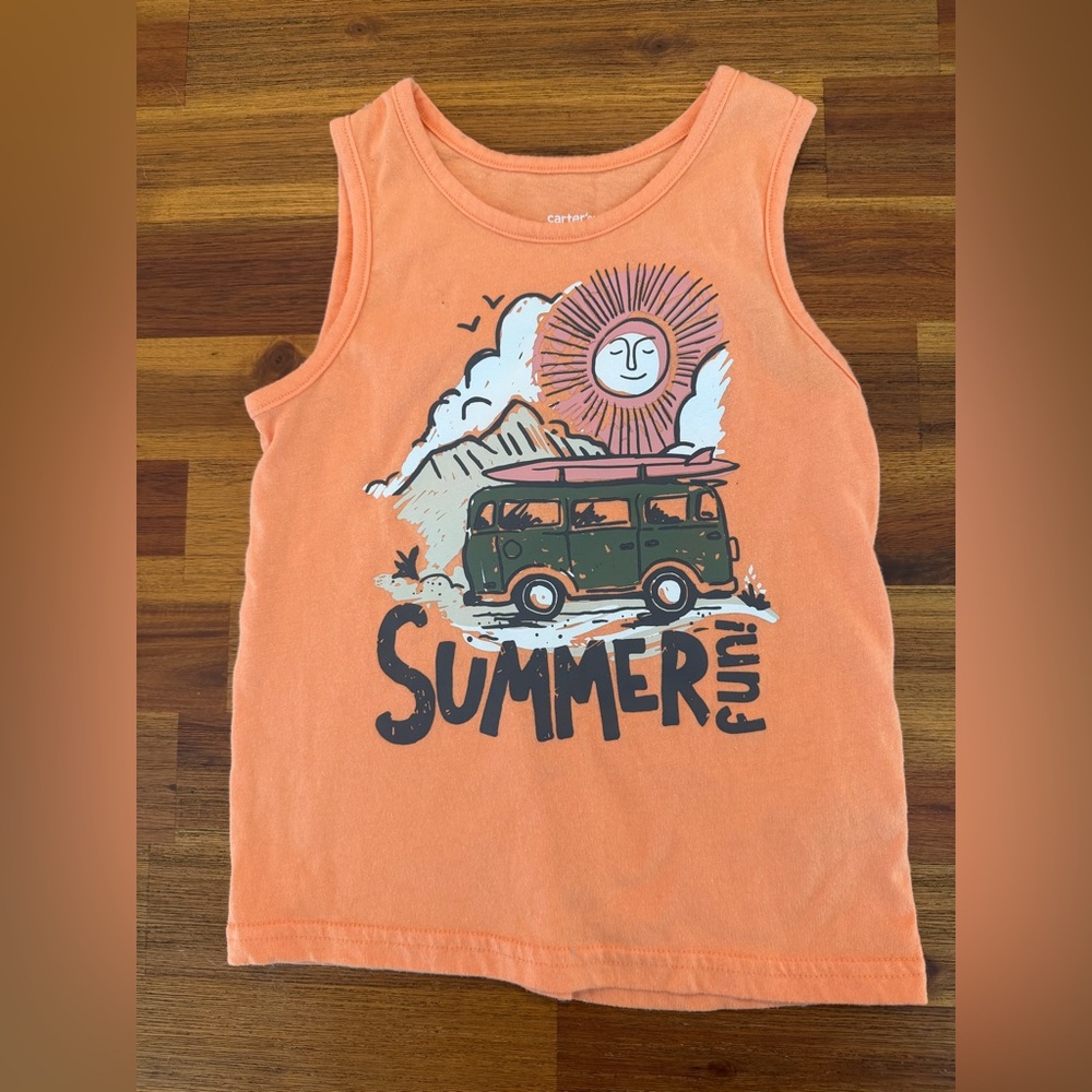 Carter's Toddler Orange 'Summer Fun' Tank Top